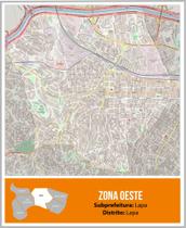 Mapa De Bairro Lapa -Município De São Paulo-Sp-Poster