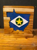 Mapa de Mato Grosso 3D Colorido