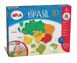 Mapa do Brasil 3D Plástico Elka