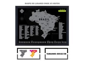Mapa do Brasil com Moldura 60x42 - Forasteiros
