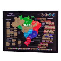 Mapa do Brasil de Raspar - Sem Moldura 82x60cm