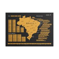 Mapa Do Brasil De Raspar Viagem Raspadinha Lugares Visitados