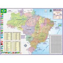 Mapa do brasil - político e rodoviário atualizado 2022 gigante largura 117 cm x altura 89 cm