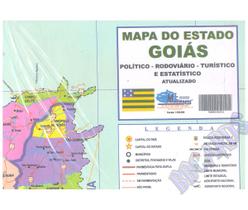 Mapa do Estado Goiás Político Rodoviário Turístico Gigante