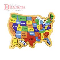 Mapa dos Estados Unidos Quebra-Cabeça, Brinquedo Educativo
