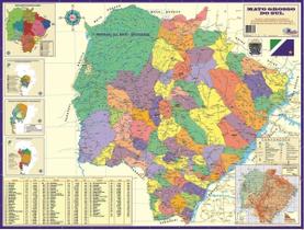 Mapa Estado Mato Grosso Do Sul 120cm x 90cm