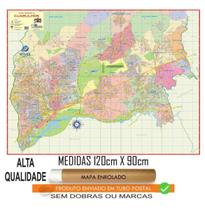 Mapa Gigante Município Cidade De Guarulhos 120 x 90 cm atualizado - Enrolado em Tubo Postal