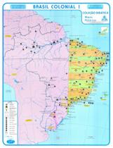 Mapa Histórico - Brasil Colonial 1 - COM SUPORTE - Bia Mapas