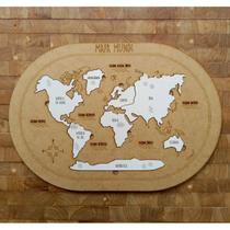 Mapa Mundi de Encaixar Quebra Cabeça Infantil - MDF Mapa Mundi de Encaixar Quebra Cabeça Infantil - MDF