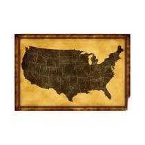 Mapa Mundi De Metal Vintage, Sinal Dos Eua, Decoração De Banheiro, Casa, Jardim, Ar Livre, Pôster De