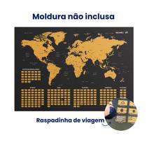 Mapa Mundi de Raspar Mapa De Viagem Raspadinha Lugares Visitados Bandeiras Pontos Turísticos Países