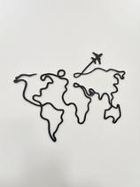 Mapa Mundi Decorativo Parede 3D