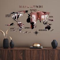Mapa Mundi Espelhado Rose