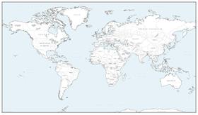 Mapa-múndi para colorir MapSherpa 71 x 41 cm em papel fosco Mapa-múndi para colorir MapSherpa 71 x 41 cm em papel fosco