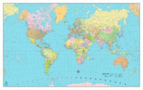 Mapa mundi politico dobrado