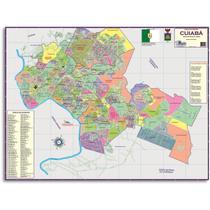 Mapa Município Cuiabá Politico Ruas Rodoviário Poster Geografico