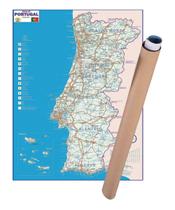 Mapa Portugal Politico Turístico Enrolado Em Tubo Postal - SPM