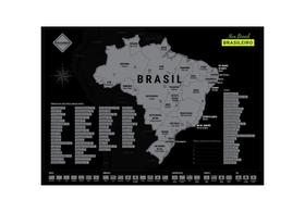 Mapa Raspadinha Brasil 60x 84 Cm Prateado