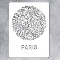 Mapas de cidades recortados em madeira 3mm