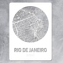 Mapas de cidades recortados em madeira 3mm