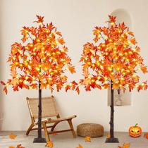 Maple Tree com iluminação artificial, pacote de 5 pés e 2 com 200 LED, branco quente Maple Tree com iluminação artificial, pacote de 5 pés e 2 com 200 LED, branco quente