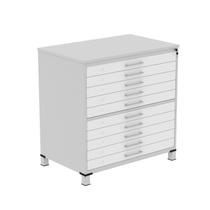 Mapoteca 10 Gavetas MAP10 120,4cm x 122,3cm Aço Cinza/Branco Mapoteca 10 Gavetas MAP10 120,4cm x 122,3cm Aço Cinza/Branco