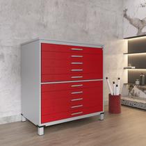 Mapoteca 10 Gavetas Map10 120,4cm X 122,3cm Aço