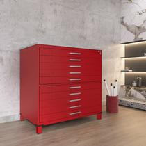 Mapoteca 10 Gavetas Map10 120,4cm X 122,3cm Aço