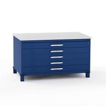 Mapoteca em Aco 05 Gavetas Pandin Azul Del Rey