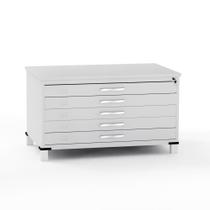 Mapoteca em Aco 05 Gavetas Pandin Cinza Cristal