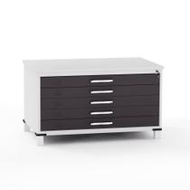 Mapoteca em Aco 05 Gavetas Pandin Cinza e Preto