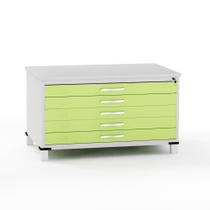 Mapoteca em Aco 05 Gavetas Pandin Cinza e Verde Miró Mapoteca em Aco 05 Gavetas Pandin Cinza e Verde Miró