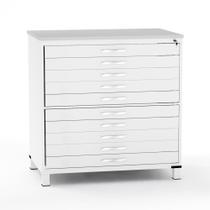 Mapoteca em Aco 10 Gavetas Pandin Branco