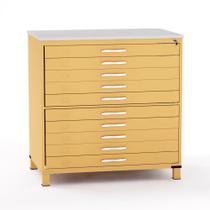 Mapoteca em Aco 10 Gavetas Pandin Laranja Picasso