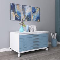 Mapoteca Mont 5 Gavetas 71,3cm x 120,4cm Aço Cinza/Branco/Azul Dali Mapoteca Mont 5 Gavetas 71,3cm x 120,4cm Aço Cinza/Branco/Azul Dali