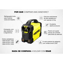 Maq. de solda inversora esab handyarc 132i dv - bivolt