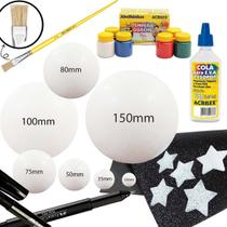 Maquete Sistema Solar Completa 10 Bolinhas + Tinta e Pincel Maquete Sistema Solar Completa 10 Bolinhas + Tinta e Pincel