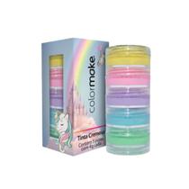 Maquiagem 5 tintas tons pastel unicórnio Colormake Carnaval