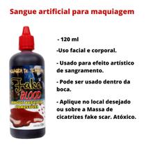 Maquiagem Artística de Terror Para Halloween Fake Scar Machucado Ferida Sangue Falso Cicatriz - Rostinho Pintado