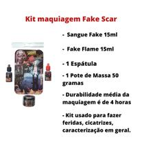 Maquiagem Artística de Terror Para Halloween Fake Scar