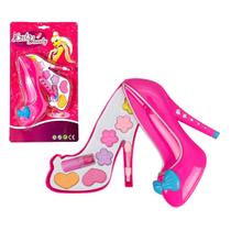 Maquiagem Boneca Infantil Pincel Sombra Batom Criança Kit Maquiagem Beleza forma de Salto Maquiagem Boneca Infantil Pincel Sombra Batom Criança Kit Maquiagem Beleza forma de Salto