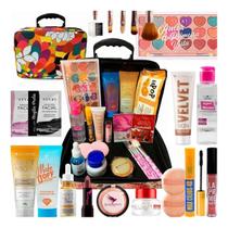 Maquiagem Completa Pó Compacto Batom Liquido Pele Clara