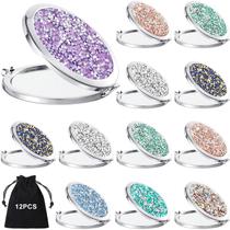 Maquiagem de bolso dobrável Compact Mirror Cindeer, 12 peças femininas Maquiagem de bolso dobrável Compact Mirror Cindeer, 12 peças femininas