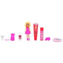 Maquiagem E Beleza Infantil Make Brinq Boneca e 8 Surpresas Polibrinq