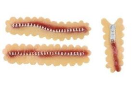 Maquiagem efeitos especiais corte ziper com sangue kit c/1 u 29008833