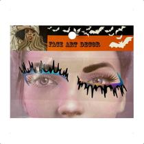 Maquiagem Feminina de Halloween para os Olhos Fácil Adesiva Fantasia Gótica Vampira Bruxa Feiticeira Maquiagem Feminina de Halloween para os Olhos Fácil Adesiva Fantasia Gótica Vampira Bruxa Feiticeira