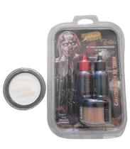 Maquiagem Halloween Kit Sangue, queimadura, massa e pancake - Rostinho Pintado