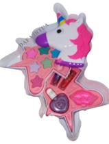 Maquiagem infantil 3d unicórnio coloridas