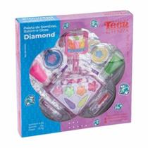 Maquiagem Infantil Paleta de Sombras Batom e Gloss Diamond - Fenza - teen