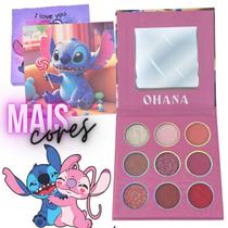Maquiagem Infantil Paleta Sombra Lilo & Stitch Menina Princesa Presente em Relevo